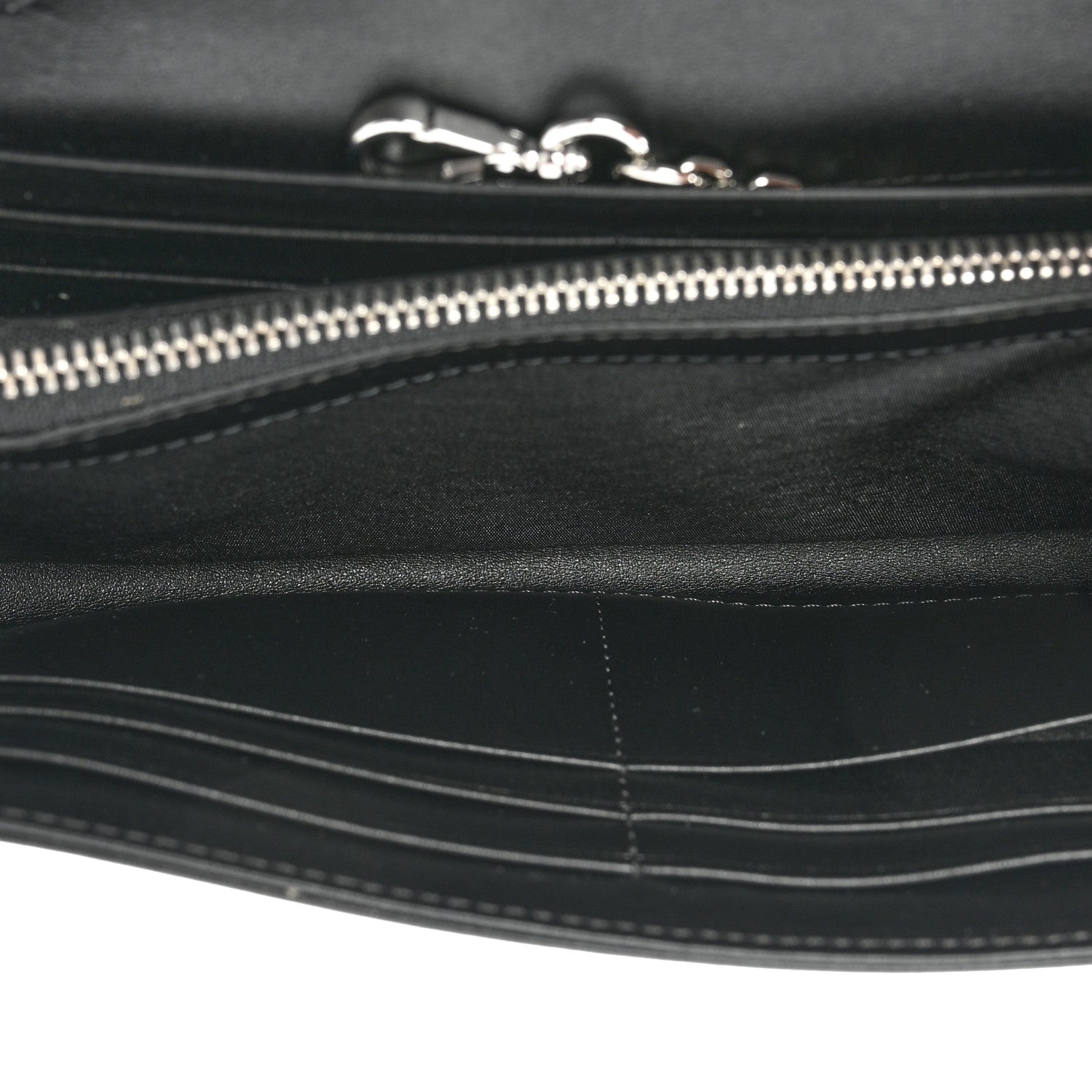 MCM Visetos Calfskin Large Patricia Wallet On Chain Black 5 of 13