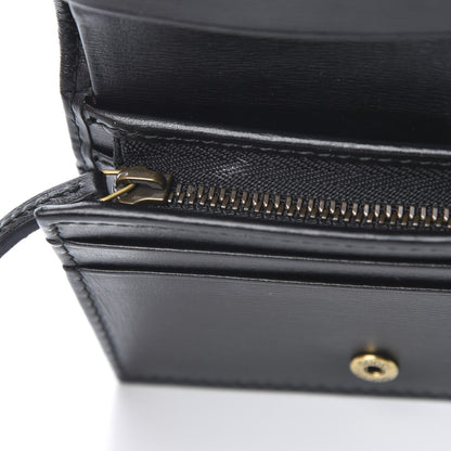 Gucci Calfskin Web Trapuntata GG Marmont Card Case Wallet Black 9 of 9