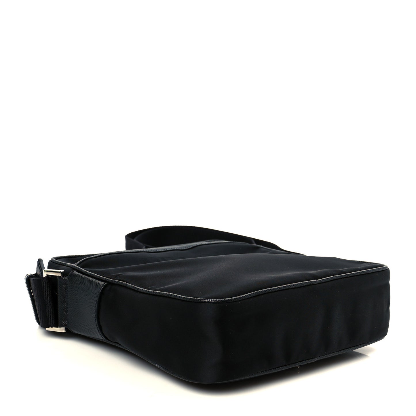 Re-Nylon Saffiano Pocket Messenger Black