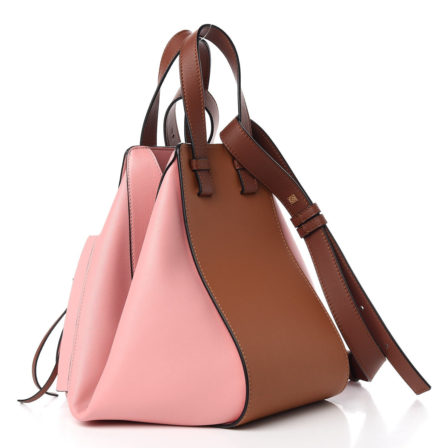 Loewe Calfskin Small Hammock Shoulder Bag Tan Pink Tan 3 of 10
