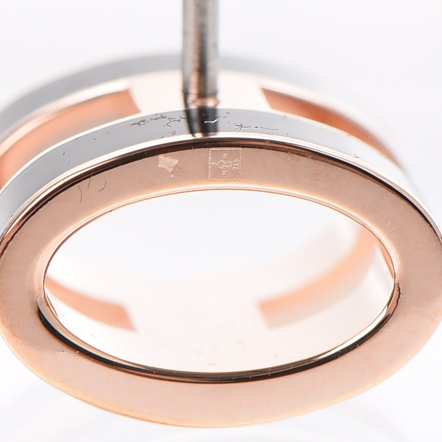 Hermes Rose Gold Lacquered Pop H Earrings Black 5 of 7