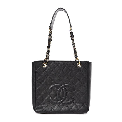 Chanel Caviar Quilted Petit Shopping Tote PST Black 1 of 11