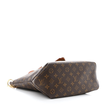 Louis Vuitton Monogram Flower Zipped Tote MM Beige 4 of 13