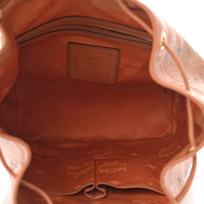 MCM Visetos Small Heritage Drawstring Bucket Bag Cognac 5 of 14