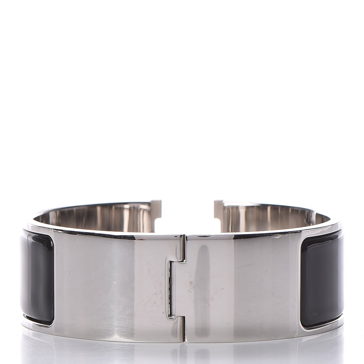 Enamel Wide Clic Clac H Bracelet GM Black