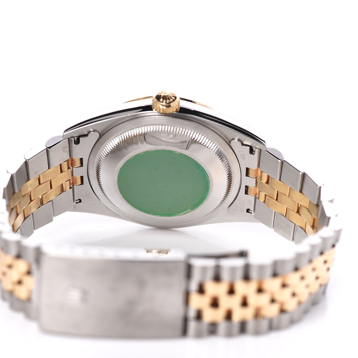 Stainless Steel 18K Yellow Gold 36mm Oyster Perpetual Datejust Watch Black 16233