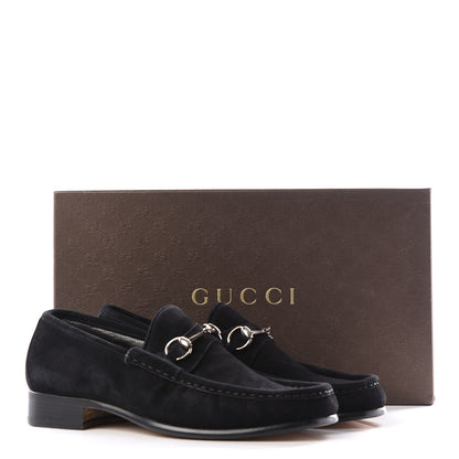 Gucci Suede Mens 1953 Horsebit Loafers 10 Black 9 of 9