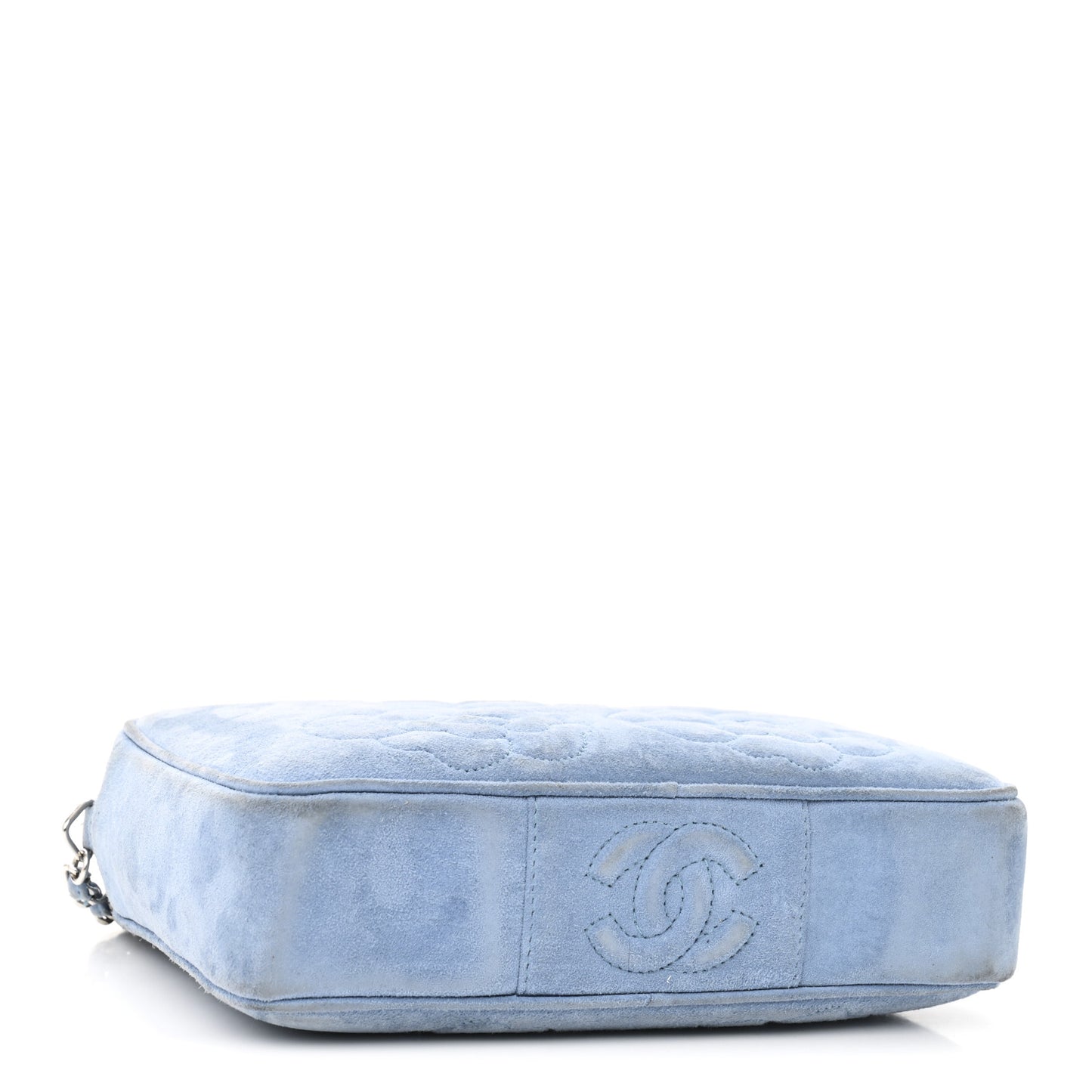 Suede Camellia Camera Case Light Blue