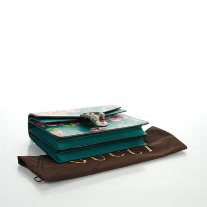Gucci Calfskin Blooms Print Medium Dionysus Shoulder Bag Bright Emerald Multicolor 4 of 7