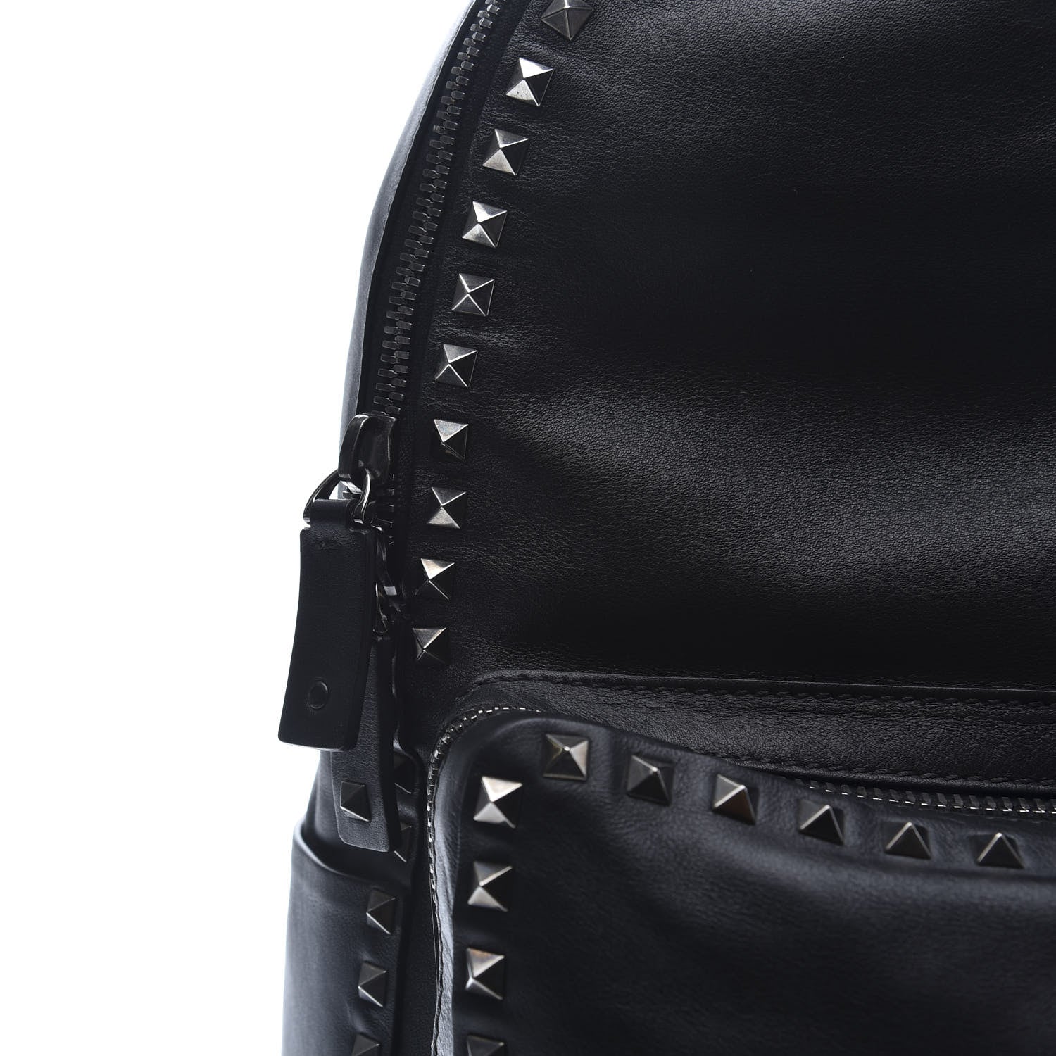 Valentino Garavani Vitello Medium Rockstud Backpack Black 9 of 9