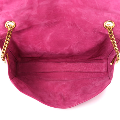 Saint Laurent Smooth Calfskin Suede Medium Reversible Monogram Kate Satchel Rose Rubis 9 of 18