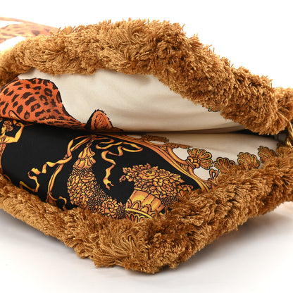 Versace Silk Leopard Print Pillow Talk Shoulder Bag Gold 8 of 12