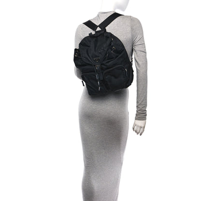 Prada Tessuto Nylon Saffiano Vela Backpack Black 2 of 14