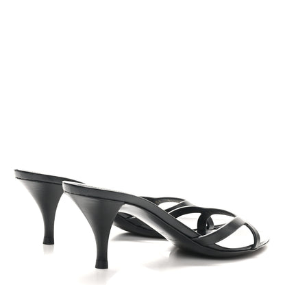 Saint Laurent Calfskin Carla 60 Mule Sandals 36.5 Black 5 of 10