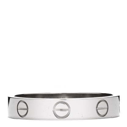 Cartier 18K White Gold 3.5mm LOVE Wedding Band Ring 53 6.5 1 of 3