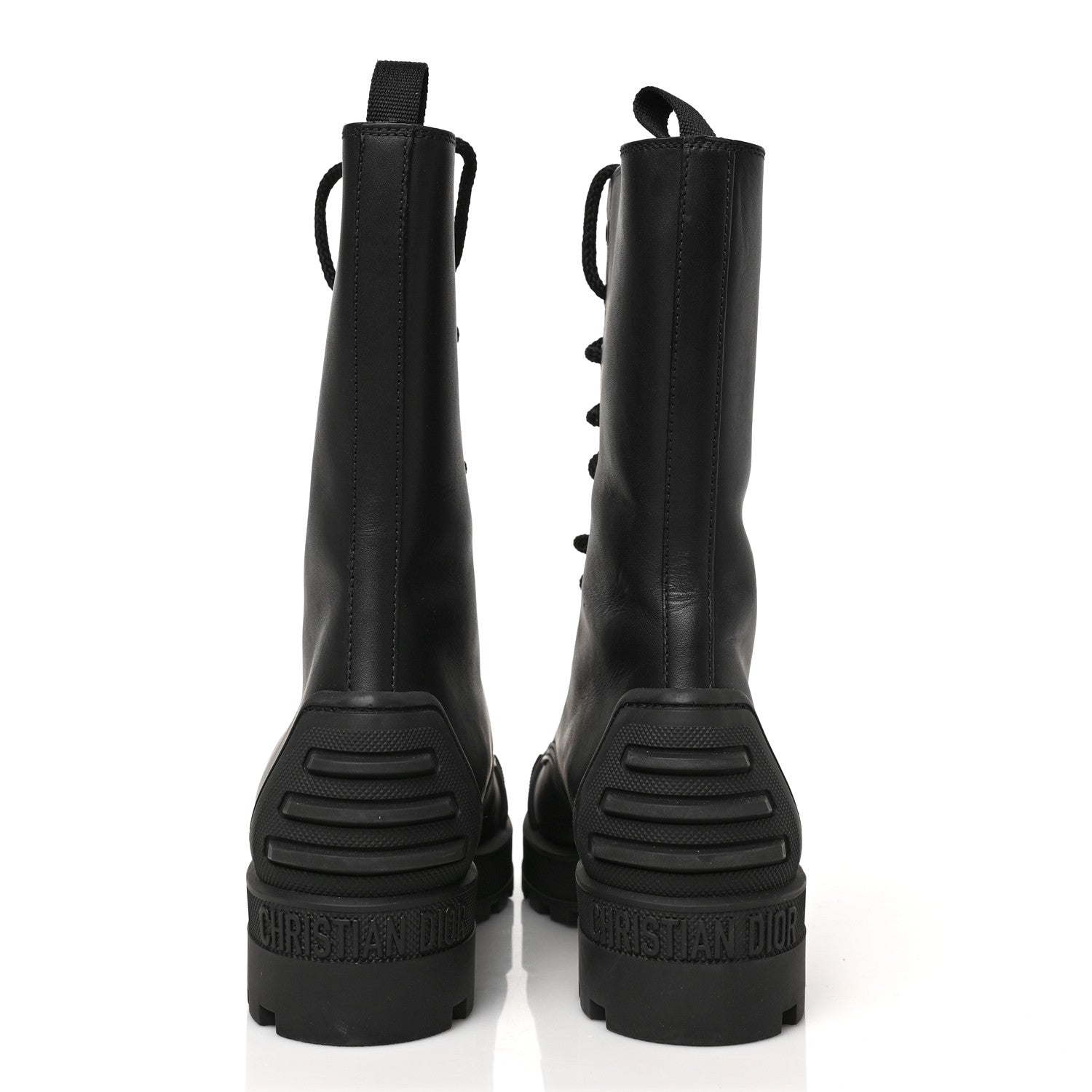 Christian Dior Calfskin Rubber Dioriron Boots 38.5 Black 5 of 8