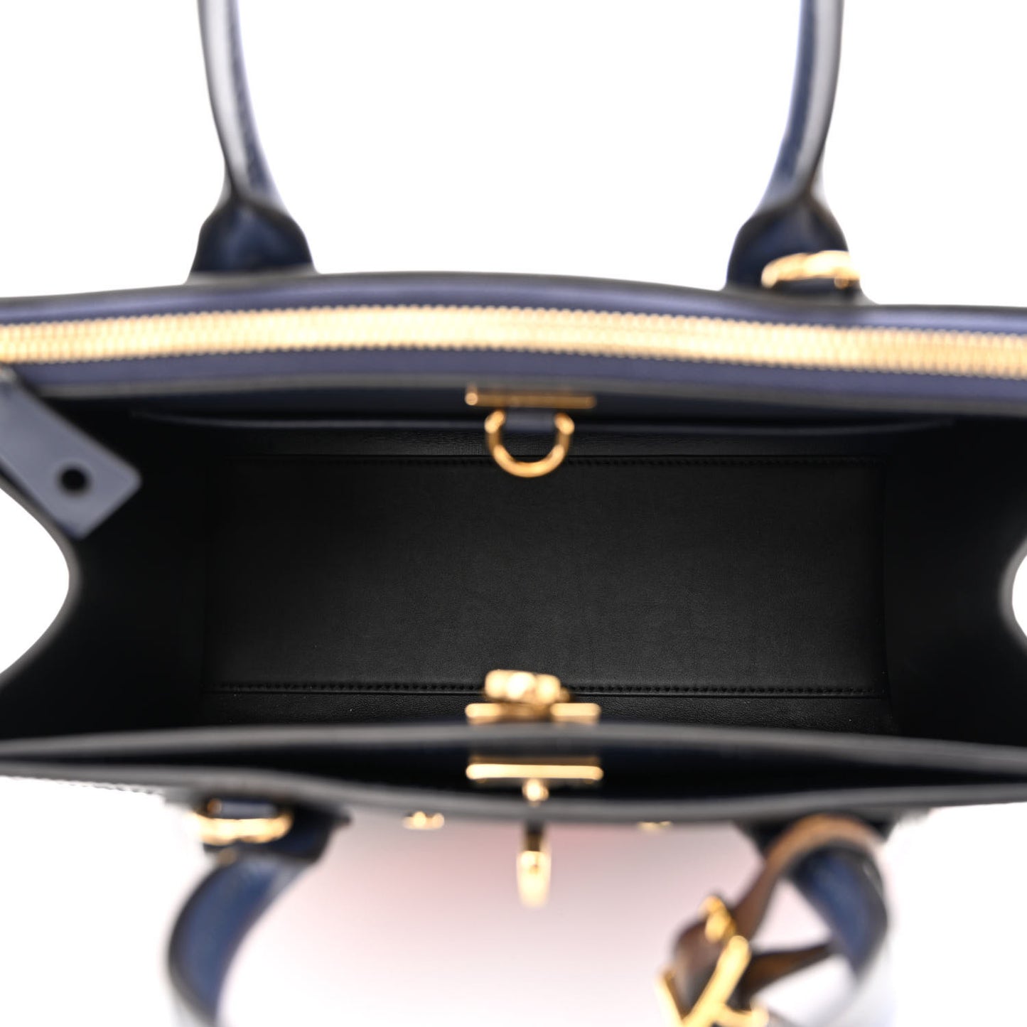 Calfskin Monogram Striped City Steamer PM Blue