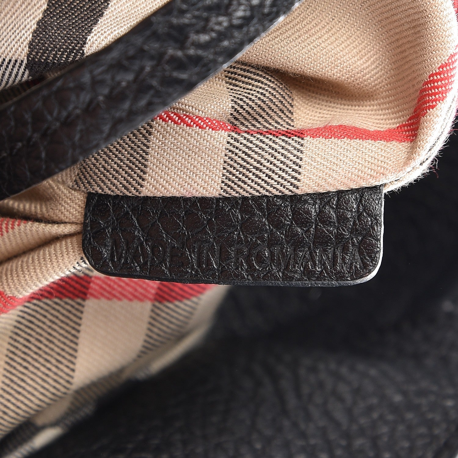 Burberry Grainy Calfskin Medium Cale Hobo Black 8 of 14