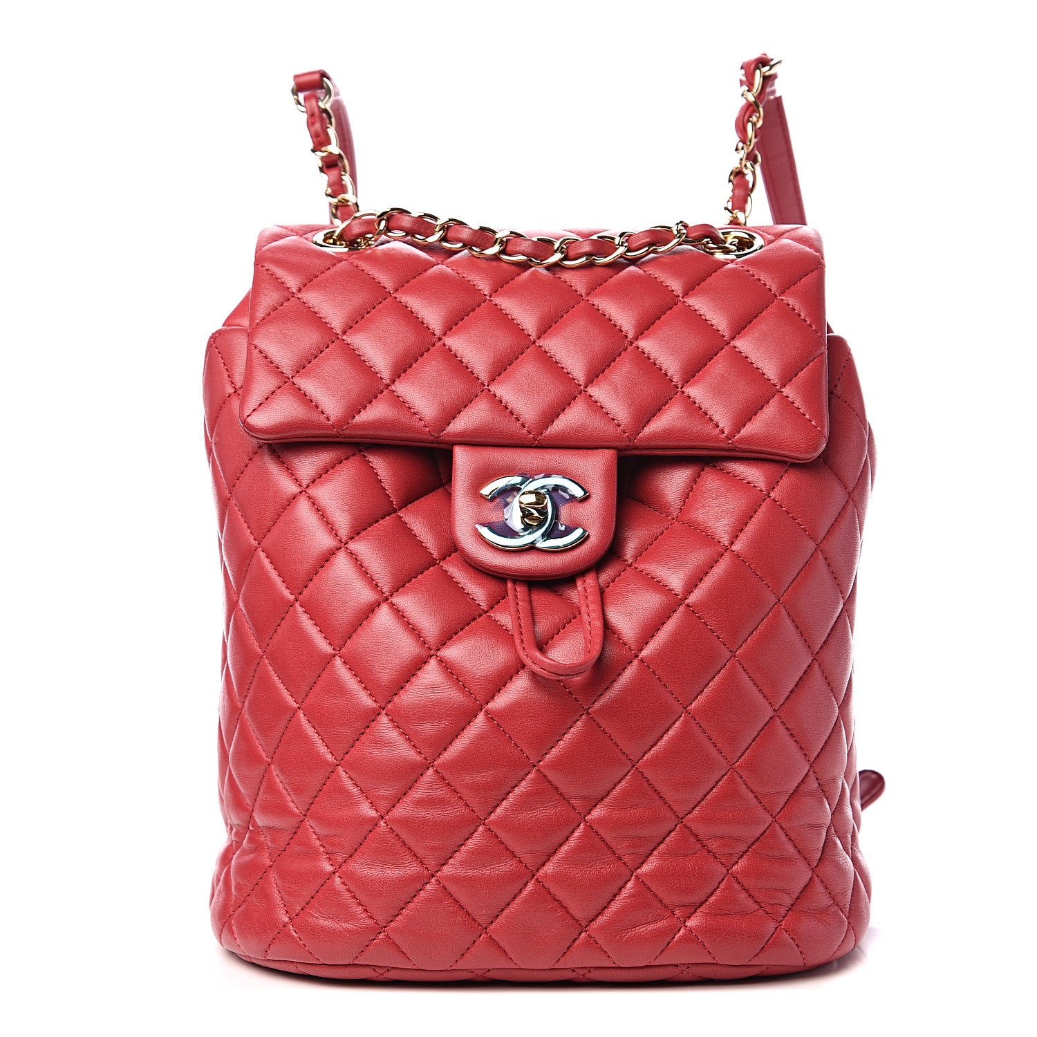 Chanel Lambskin Quilted Small Urban Spirit Backpack Red 1 of 10