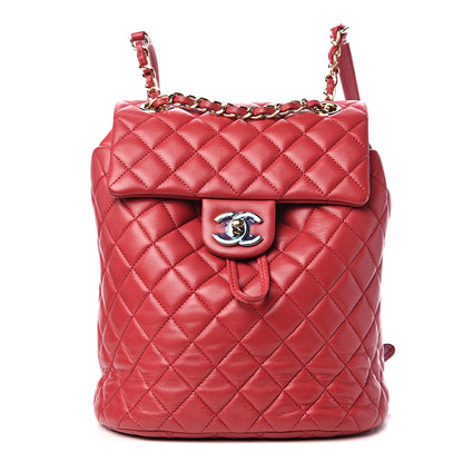 Chanel Lambskin Quilted Small Urban Spirit Backpack Red 1 of 10
