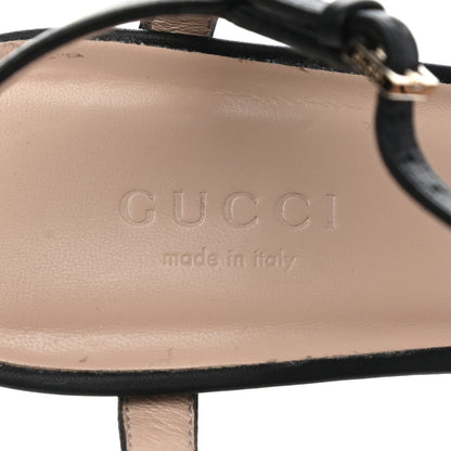 Gucci Calfskin Miro Soft Horsebit Mid Heel Sandals 35.5 Black 7 of 11
