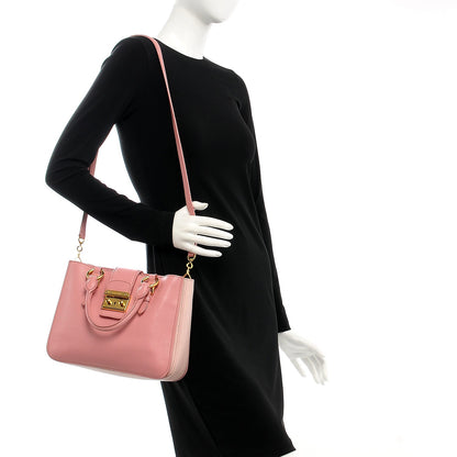Miu Miu Goatskin Madras Shopping Tote Rosa Gemma 2 of 8
