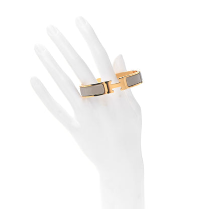 Hermes Enamel Narrow Clic Clac H Bracelet PM Marron Glace 2 of 6