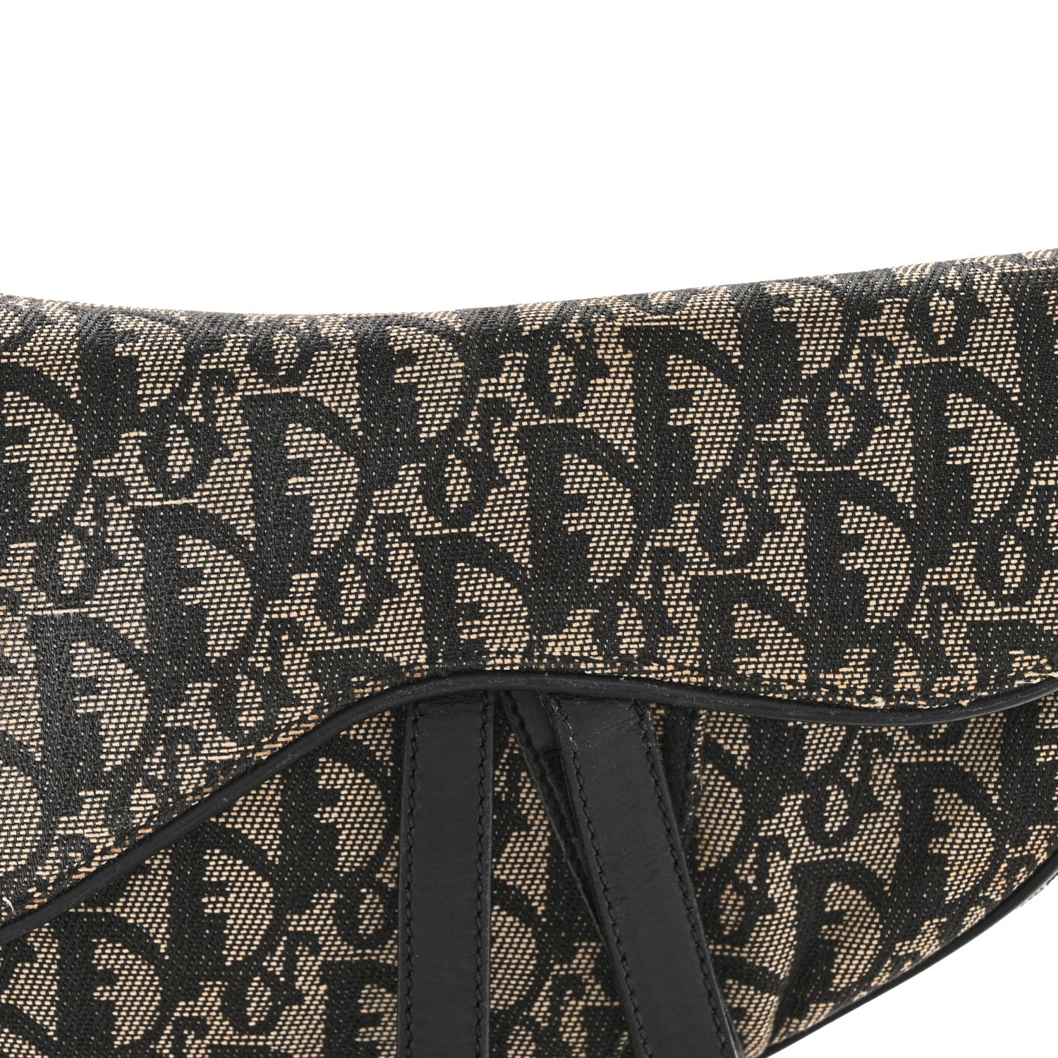 Christian Dior Monogram Saddle Bag Black 8 of 14