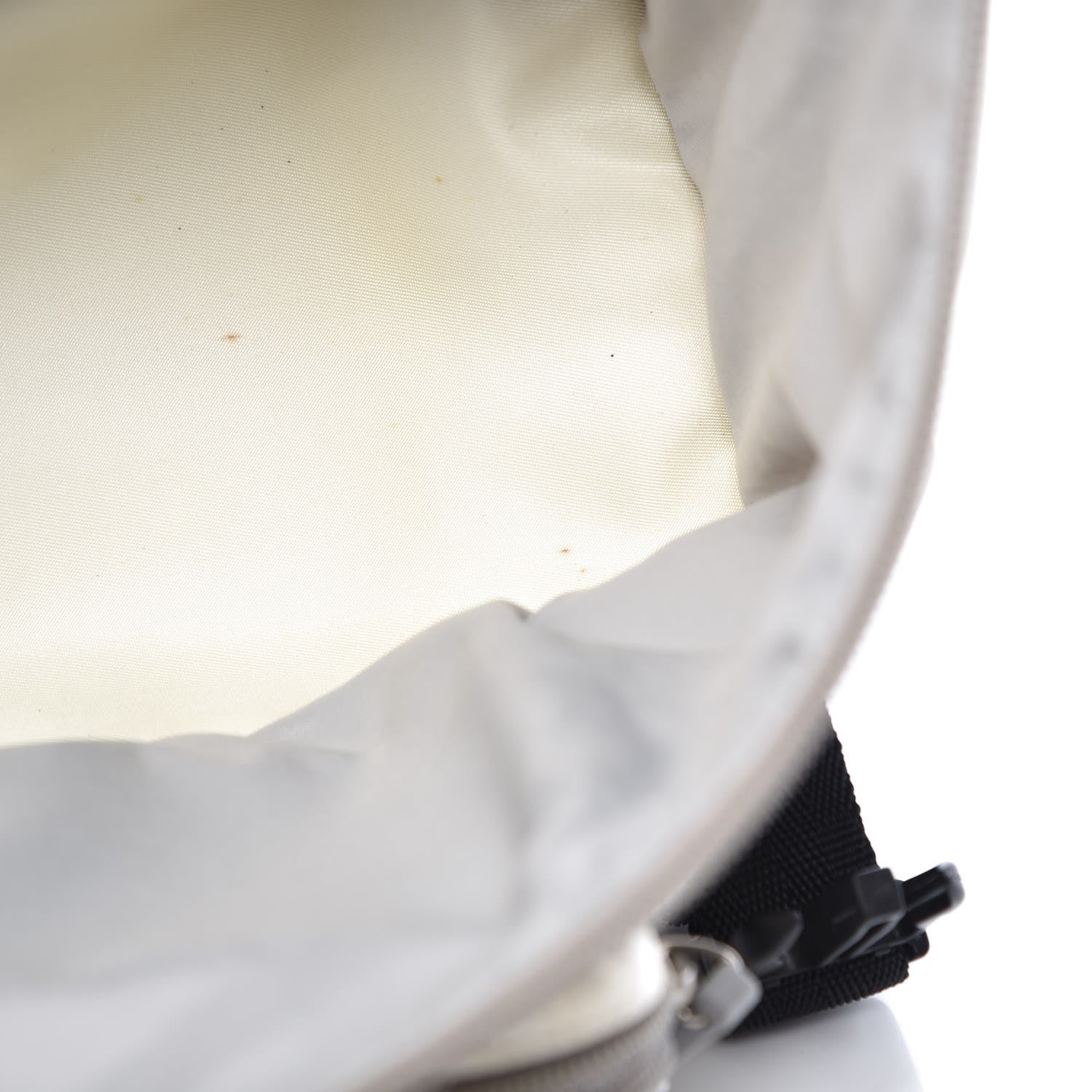 Chanel Nylon Calfskin CC Backpack White Gray 10 of 30