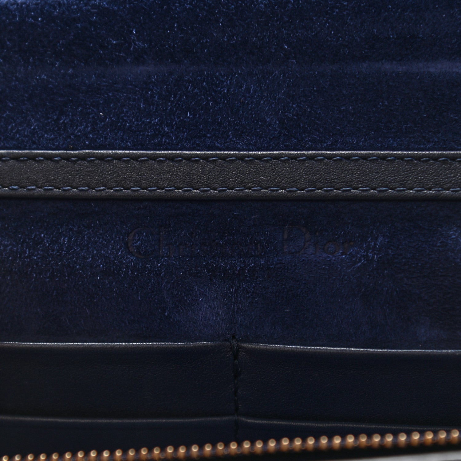Christian Dior Calfskin J'Adior Wallet on Chain Pouch Navy Blue 6 of 9