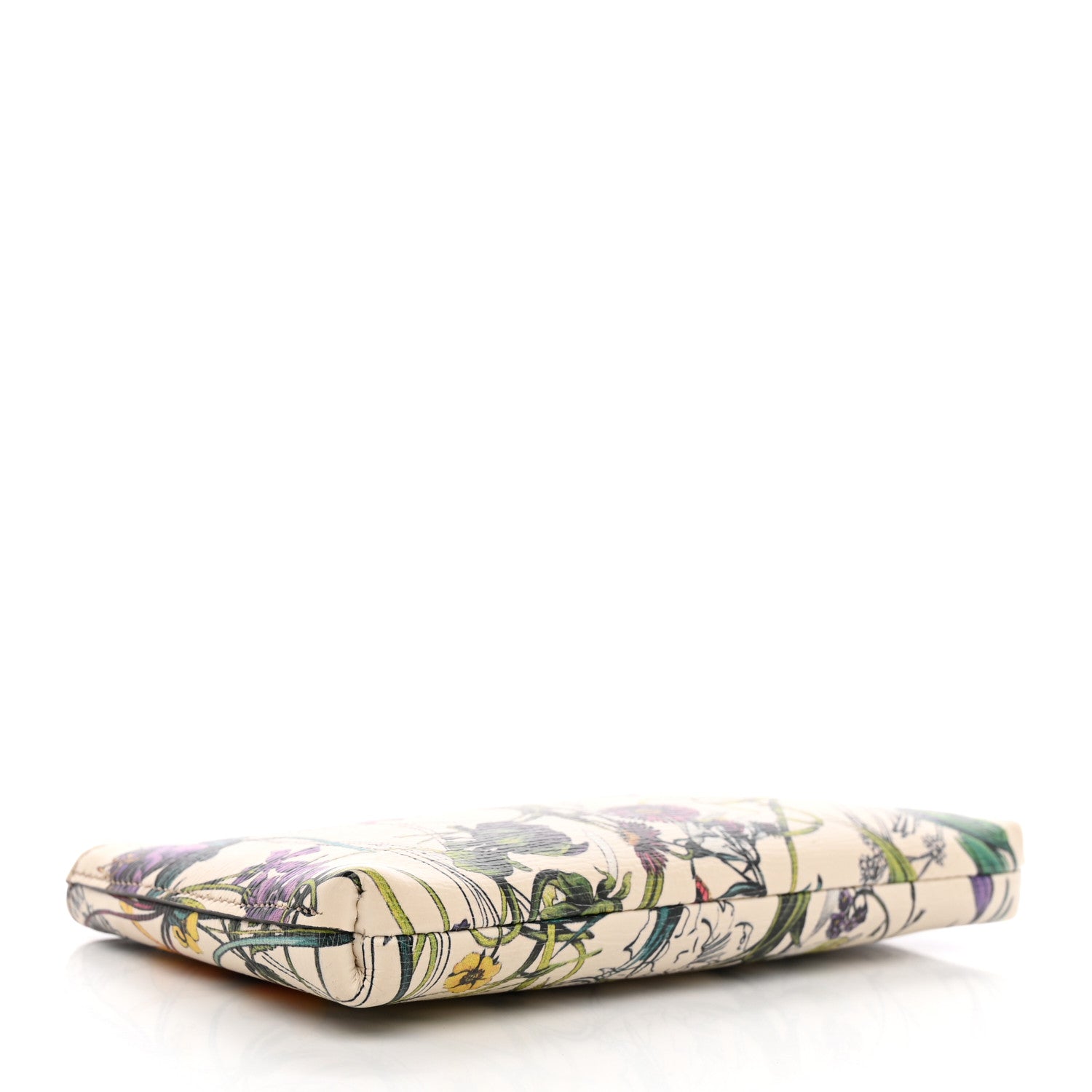 Gucci Calfskin Flora Infinity Small Zip Pouch White 4 of 10