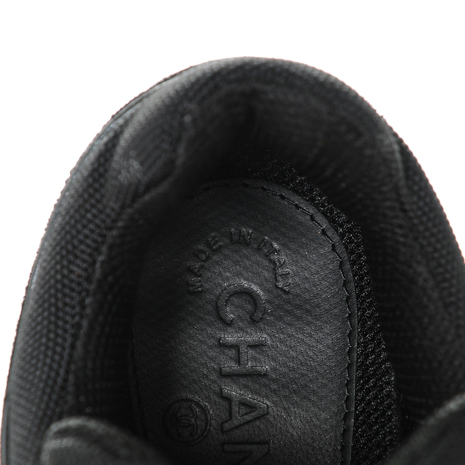 Chanel Suede Calfskin CC Sneakers 36 Black 7 of 8