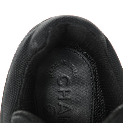 Chanel Suede Calfskin CC Sneakers 36 Black 7 of 8