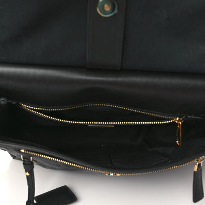 Dolce & Gabbana Dauphine Leopard Print Large Miss Sicily Satchel Black 4 of 8