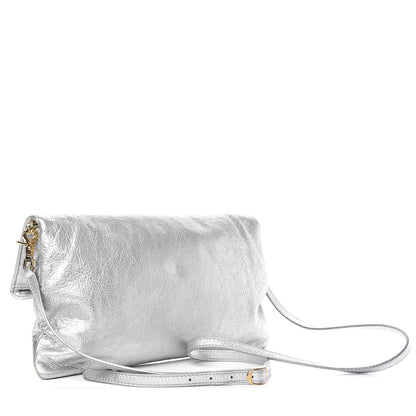 Balenciaga Agneau Giant 12 Gold Hardware Envelope Strap Clutch Gris Aluminum 3 of 11