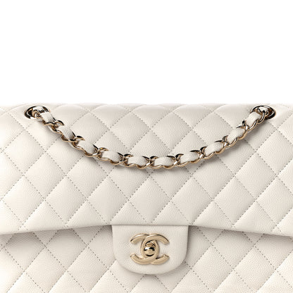 Chanel Caviar Quilted Medium Double Flap White 11 of 11