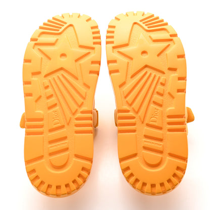 Christian Dior Lambskin Dioract 10mm Slide Sandals 40 Amber Yellow 5 of 11