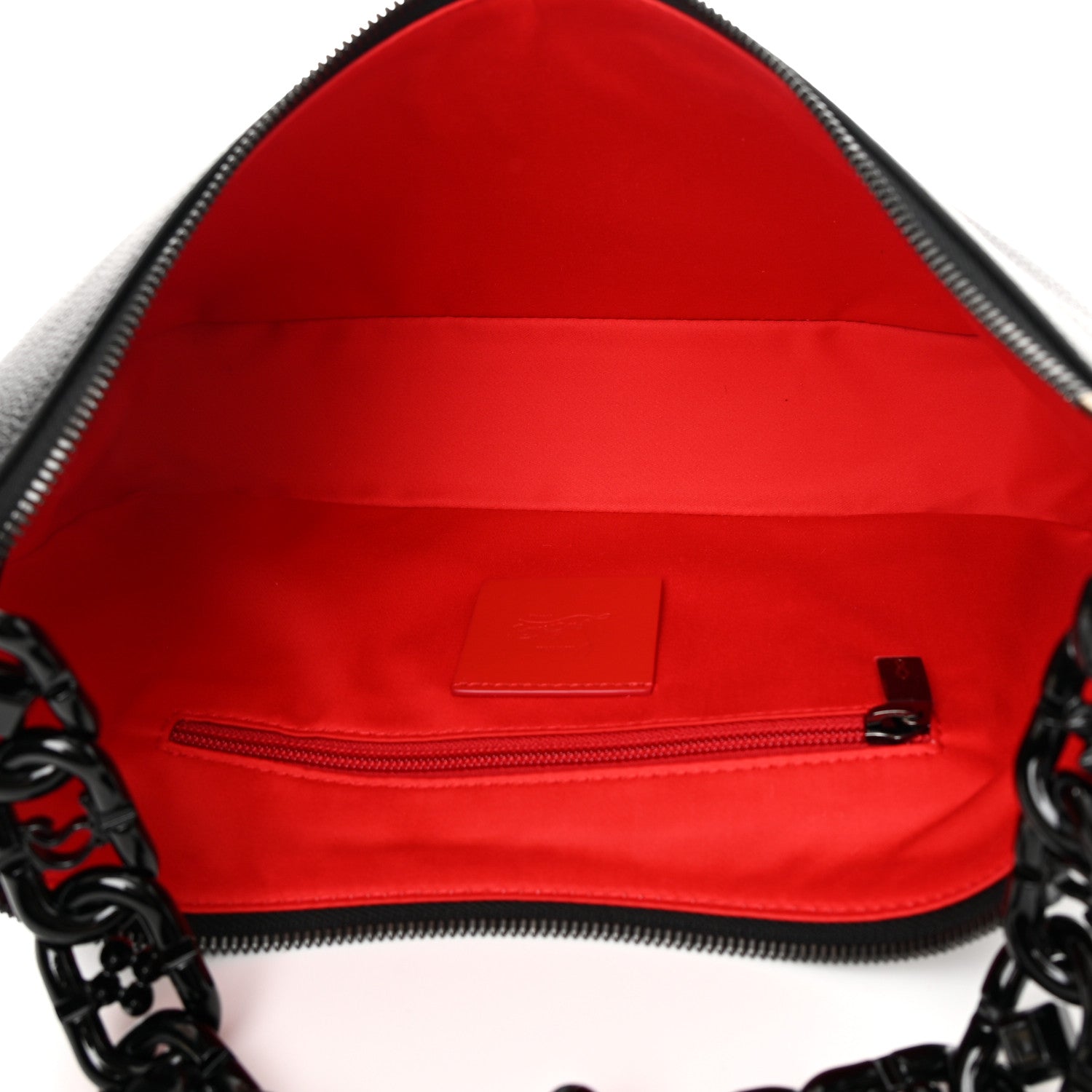 Christian Louboutin Calfskin Large Loubila Chain Shoulder Bag Black 5 of 10