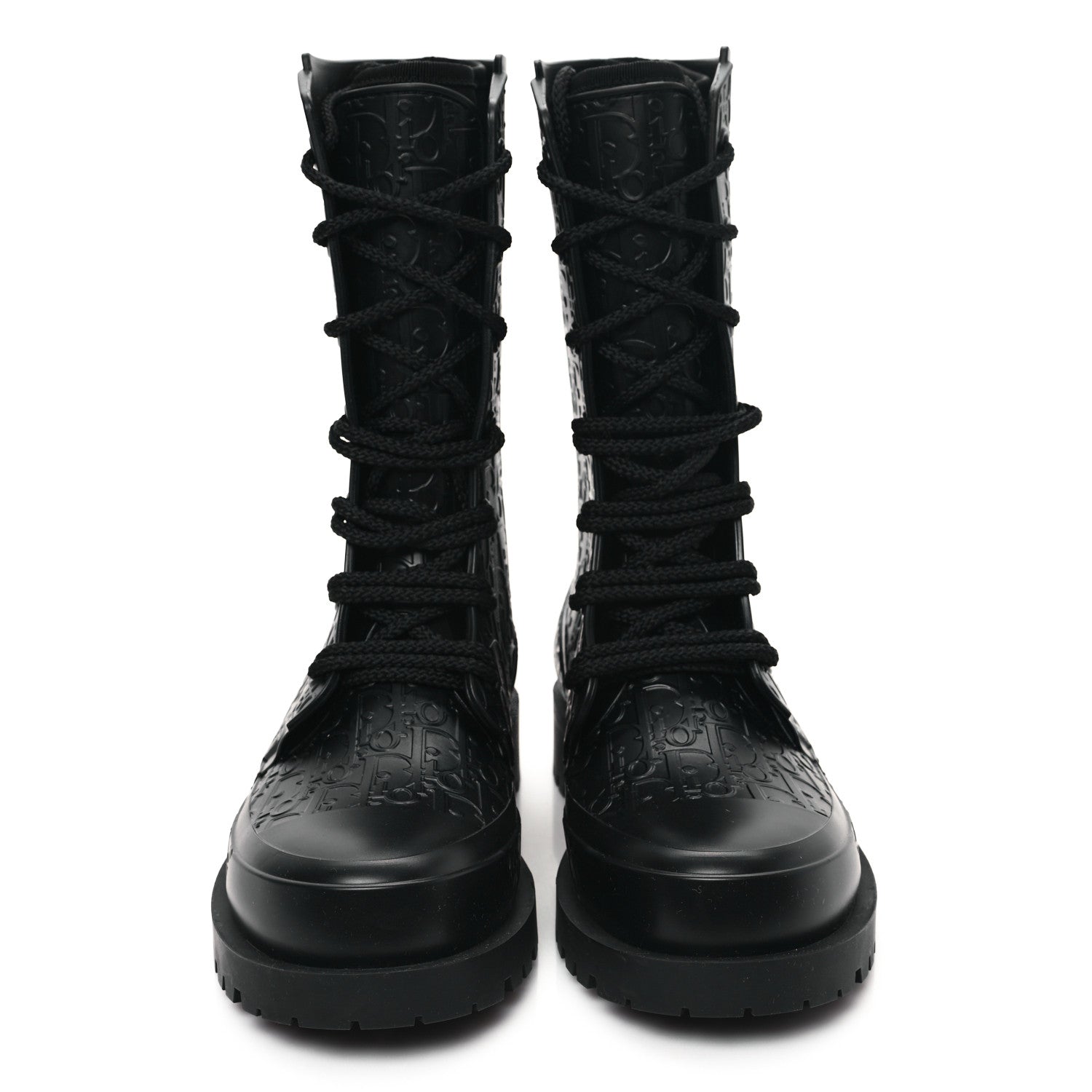 Christian Dior Oblique Rubber Diorcamp Boots 38 Black 2 of 8
