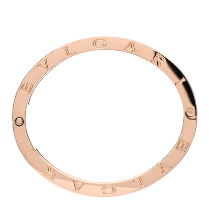 Bulgari 18K Rose Gold White Ceramic B.Zero1 Bangle Bracelet M 3 of 4