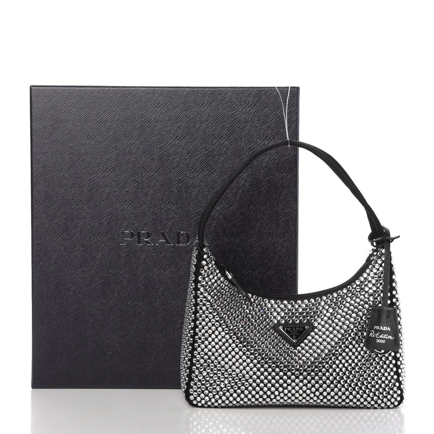Satin Crystal Mini Re-Edition 2000 Bag Cristal