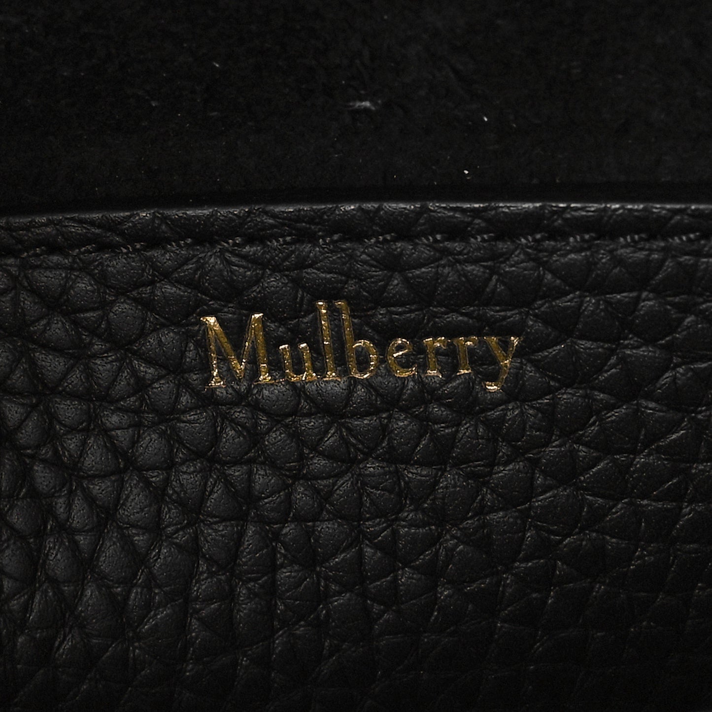 Small Classic Grain Calfskin Amberley Satchel Black
