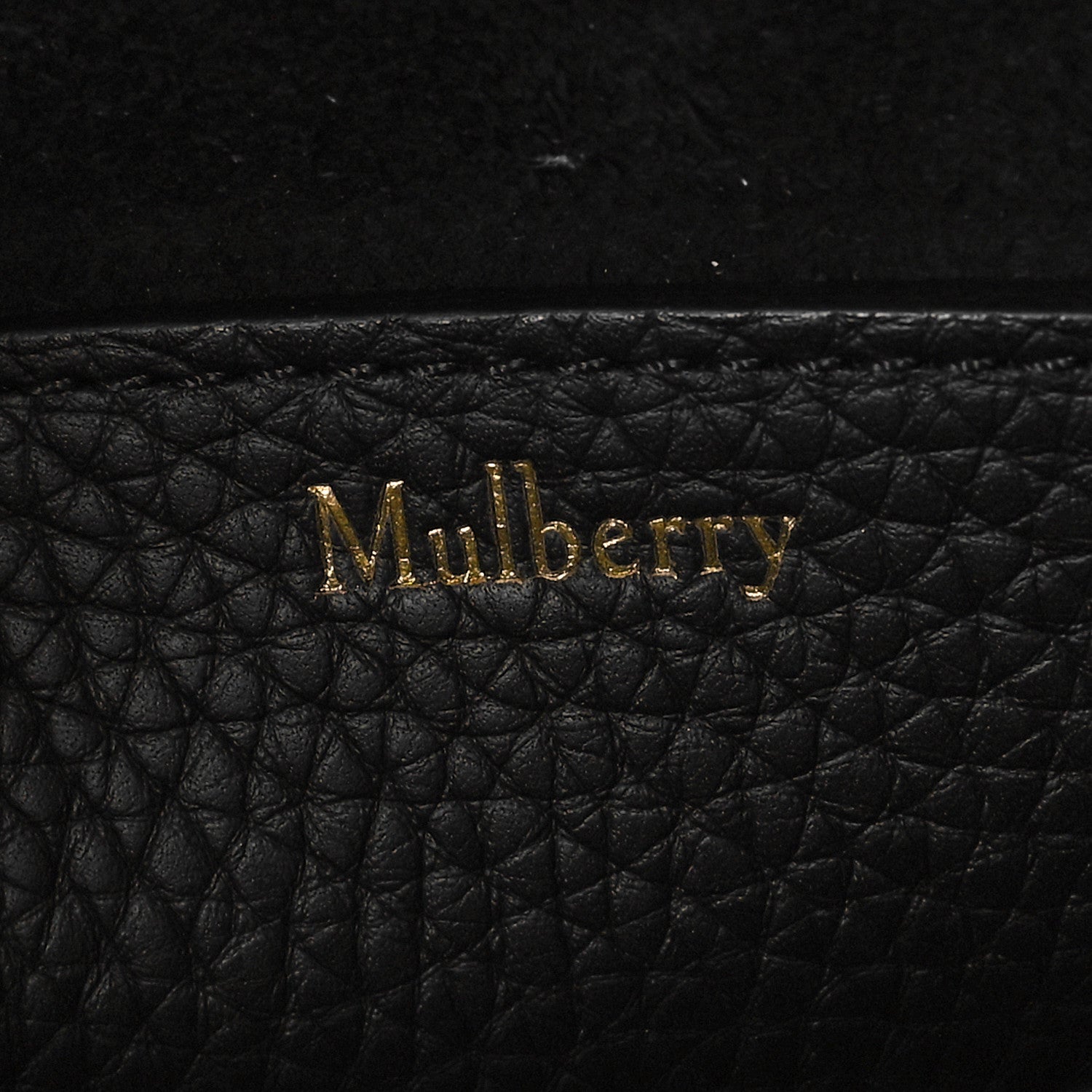 Mulberry Small Classic Grain Calfskin Amberley Satchel Black 6 of 8