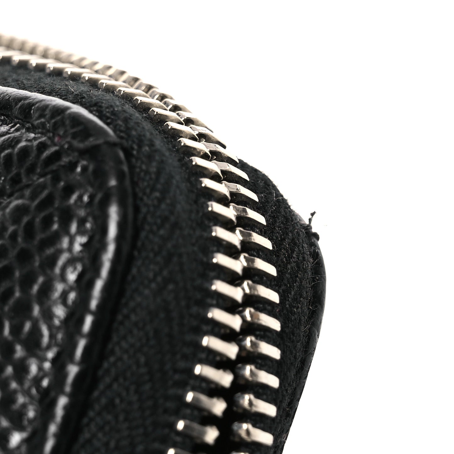 Caviar Quilted Large Gusset Zip Around Wallet Black