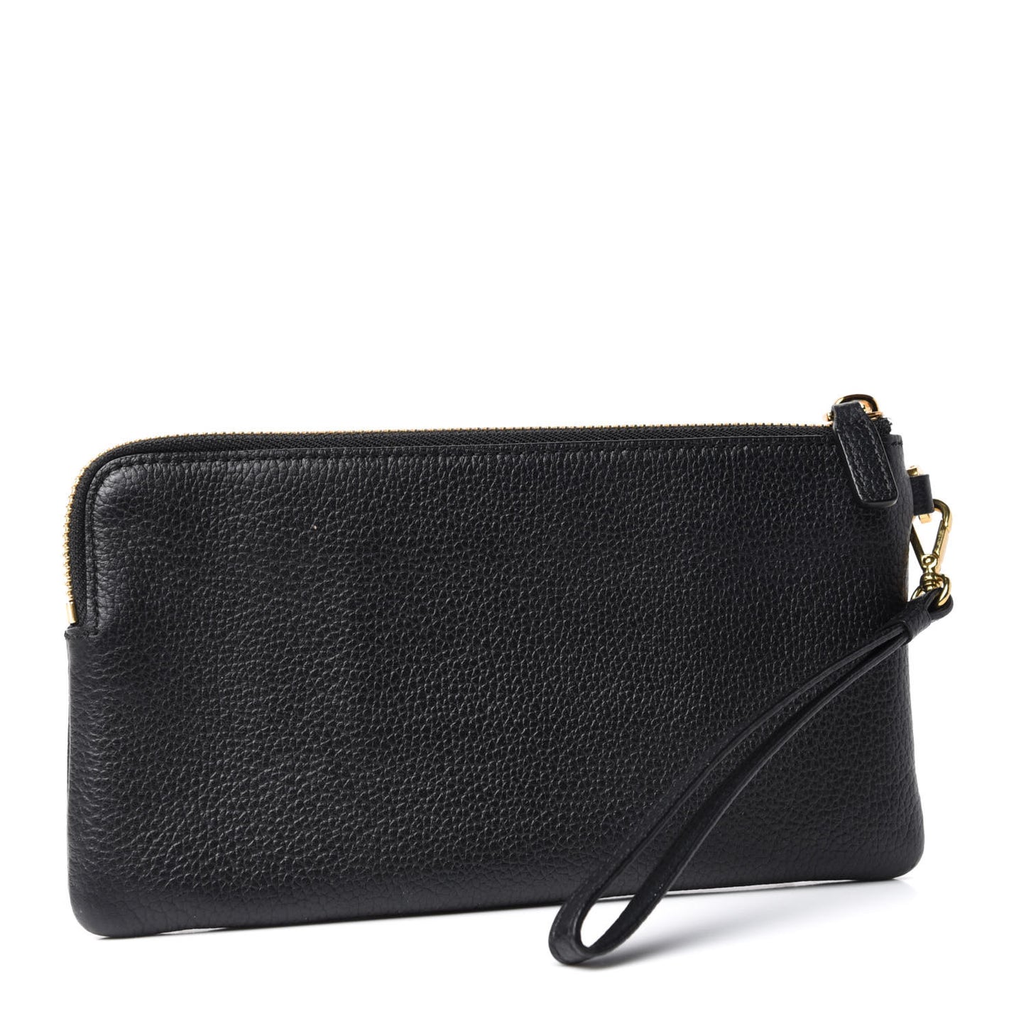 Grained Calfskin Milla Tech Pouch Black