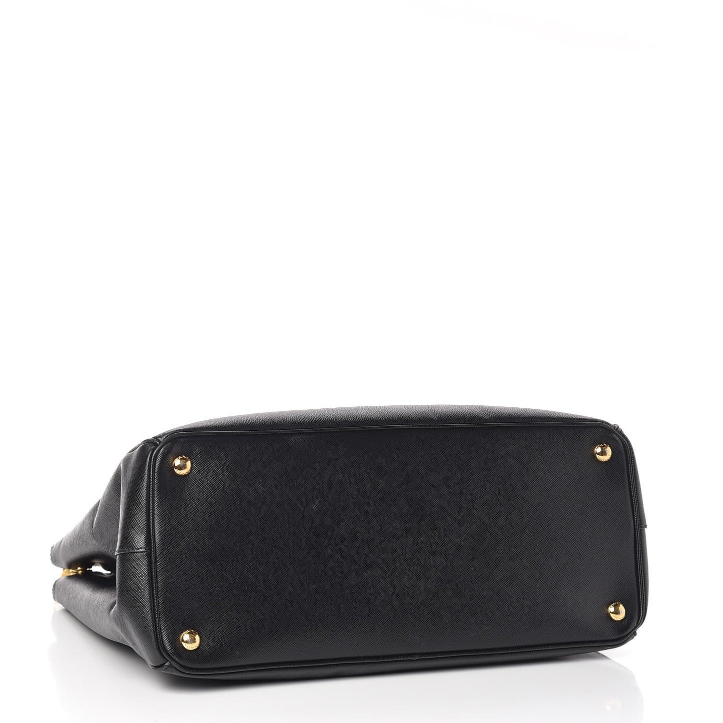 Saffiano Large Galleria Double Zip Tote Black