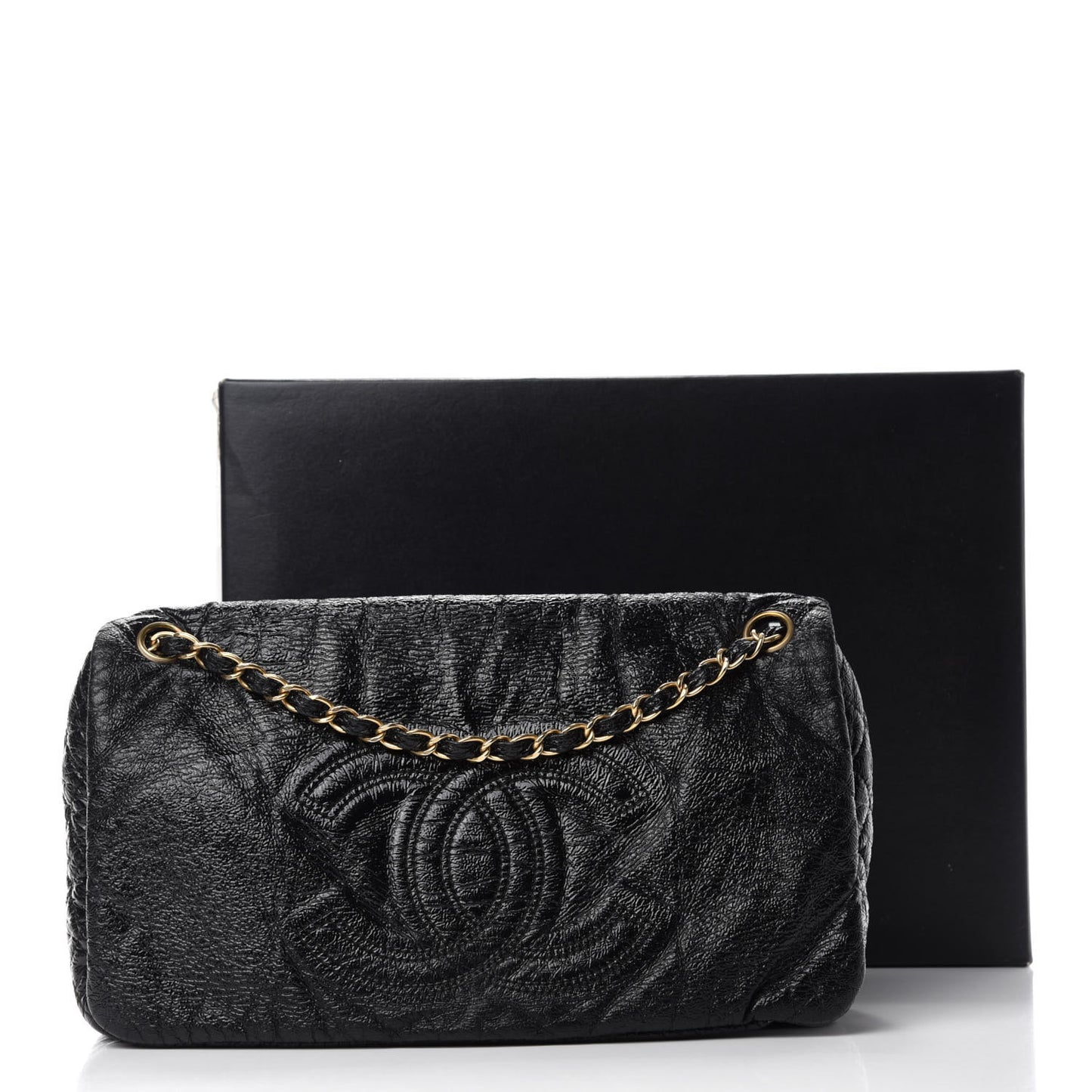 Vinyl Medium Rock and Chain Flap Black