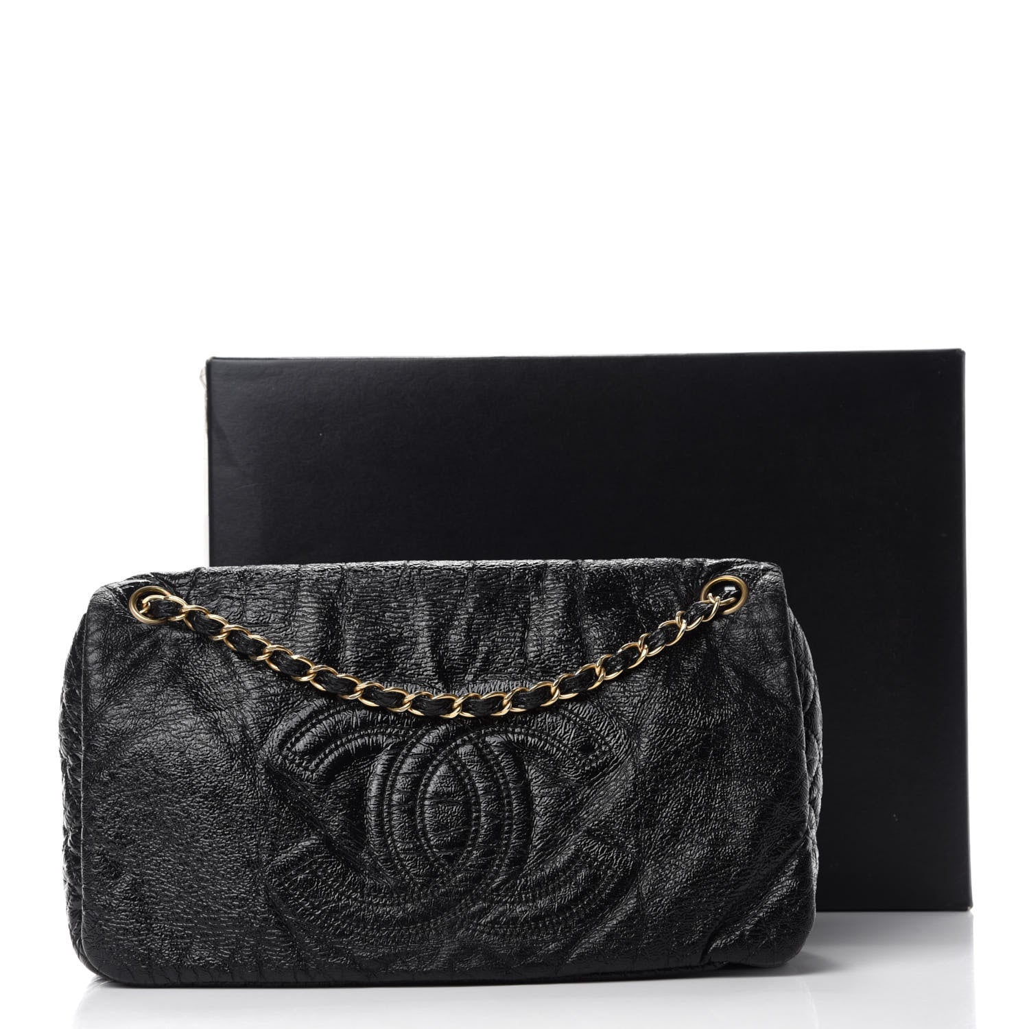 Chanel Vinyl Medium Rock and Chain Flap Black 10 of 10