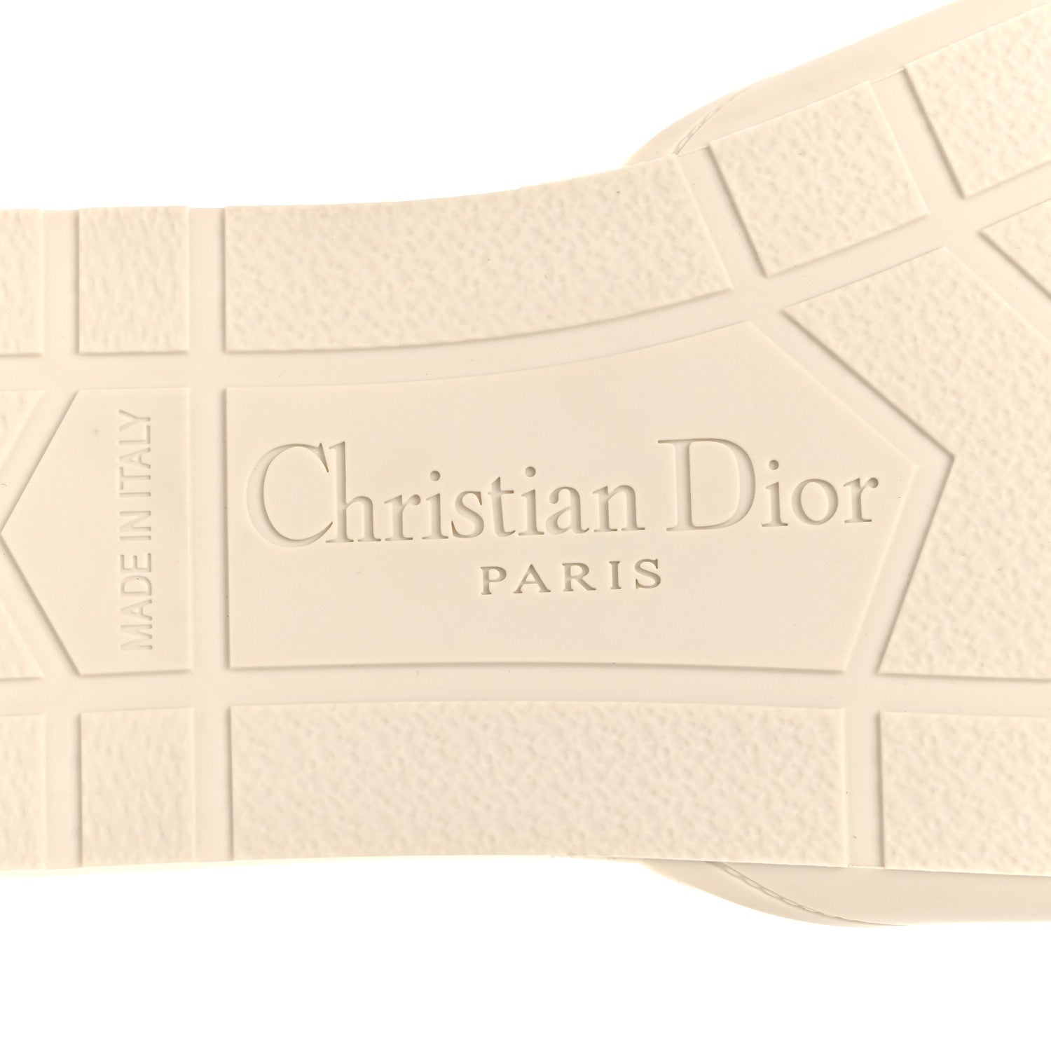 Christian Dior Lambskin Rubber Dioriviera Dioract Flat Slide Sandals 35 White 9 of 9