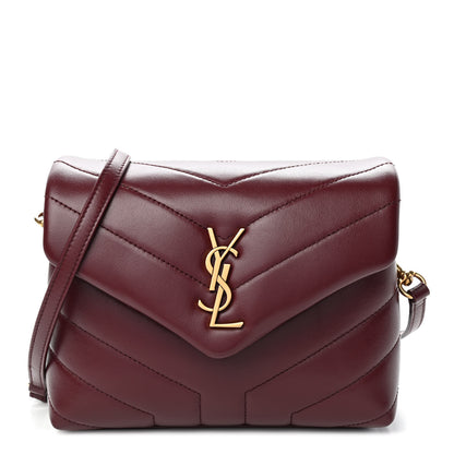 Saint Laurent Calfskin Y Quilted Monogram Toy Loulou Monogram Crossbody Bag Rouge 1 of 4